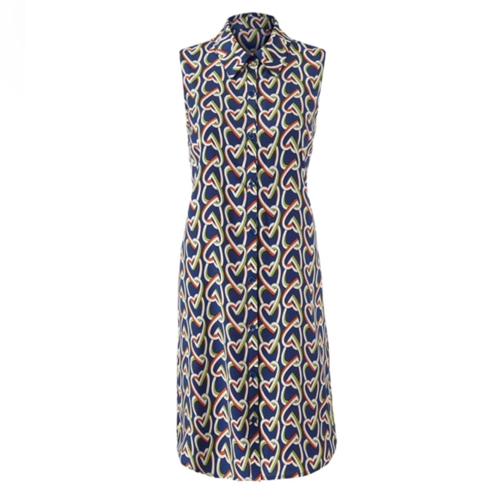 Cabi Amour Dress with Heart Chain Print